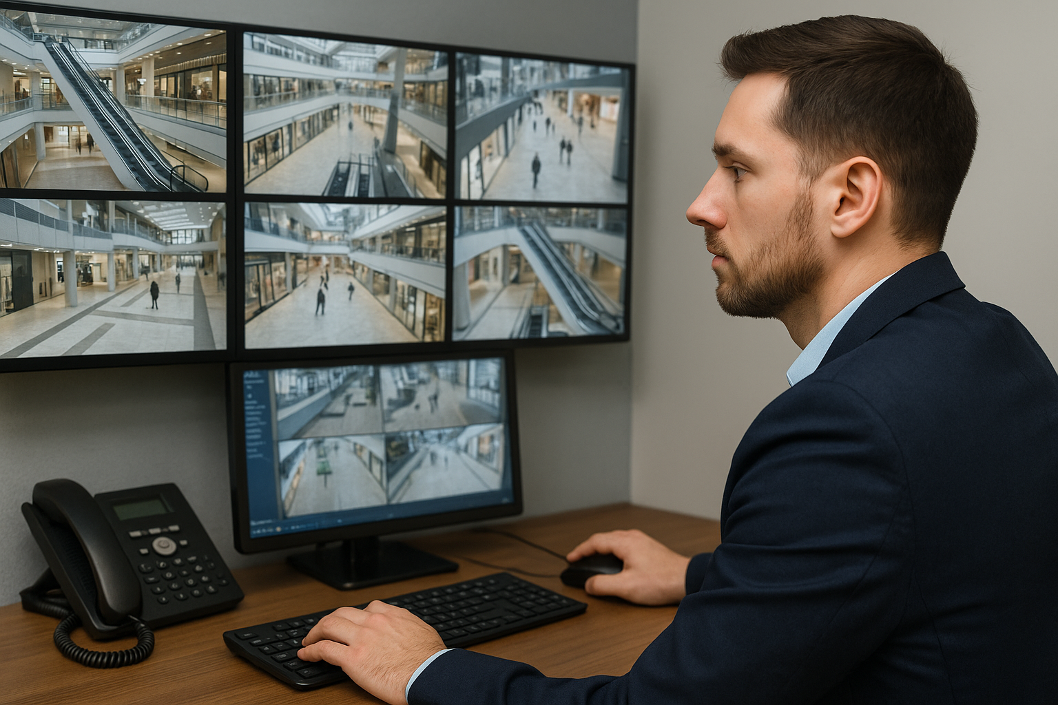 Security Personnel Efficiency – Shopping Mall Security Cameras